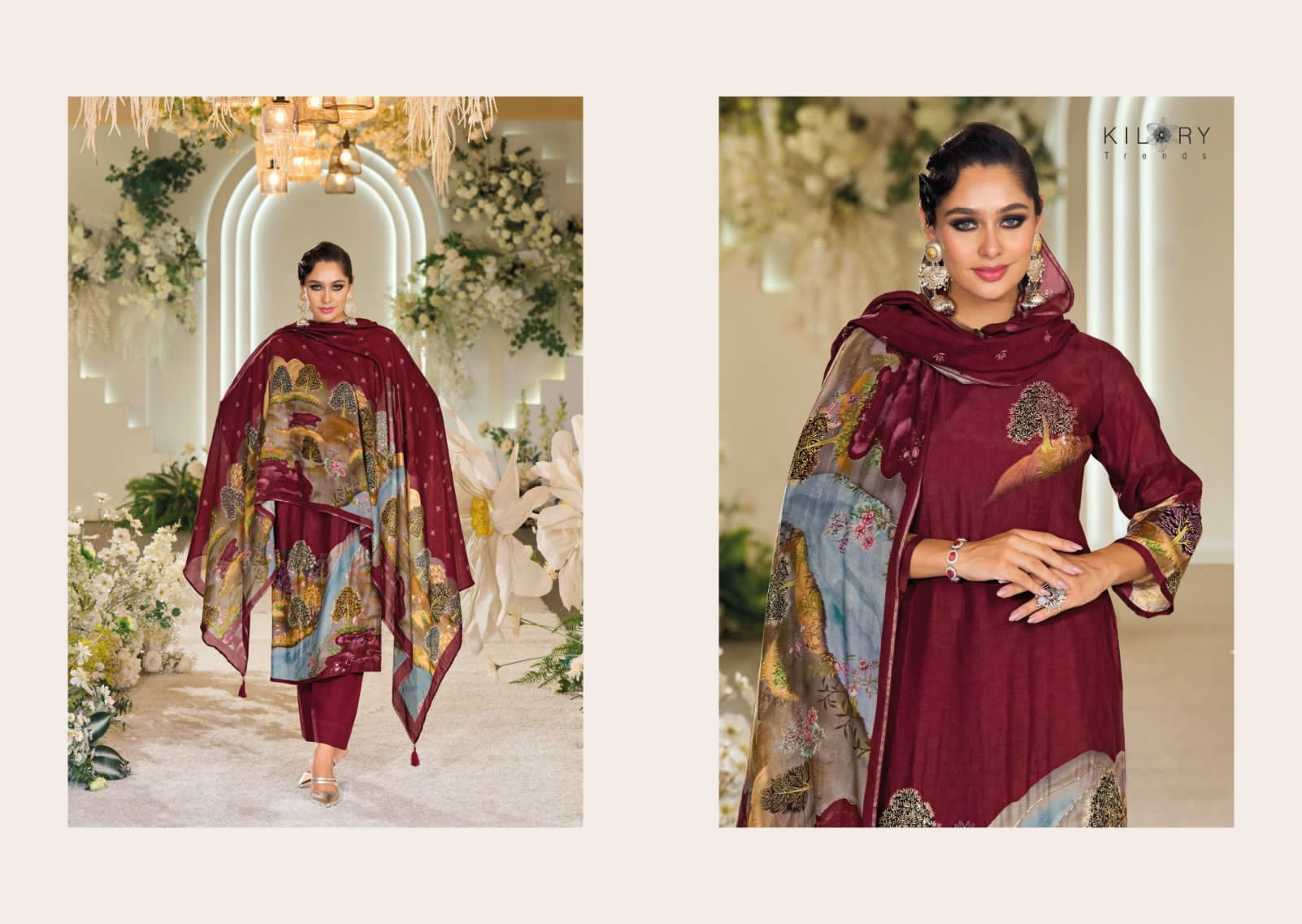 Madhubani By Kilory Heavy Muslin Printed Dress Material Wholesale Market In Surat